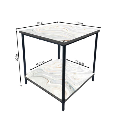 Designer Modern Bedside Table for Bedroom Living Room - Swirls Nutcase