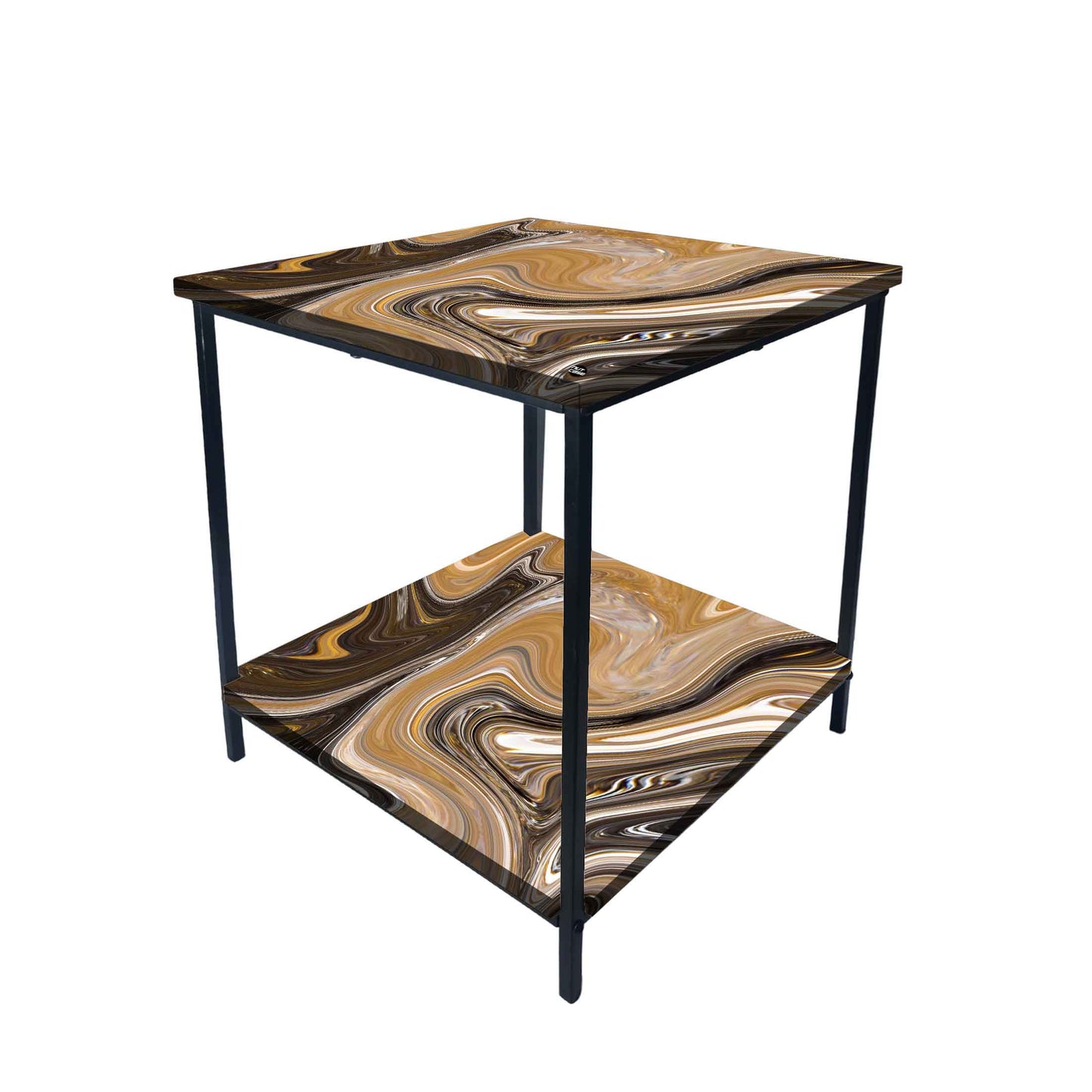 Designer Modern Bedside Table for Bedroom Living Room - Swirls Nutcase