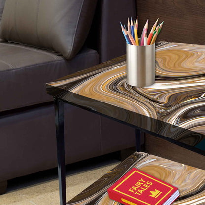 Designer Modern Bedside Table for Bedroom Living Room - Swirls Nutcase