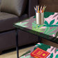 Metal Designer Side Table for Bedroom Living Room - Tropical Leaves Nutcase