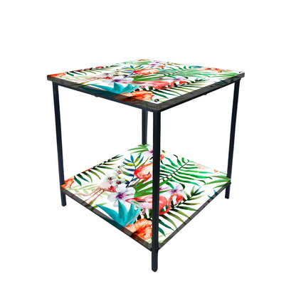 Small Bedside Table for Bedroom Living Room - Summer Tropical Design Nutcase