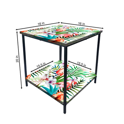 Small Bedside Table for Bedroom Living Room - Summer Tropical Design Nutcase