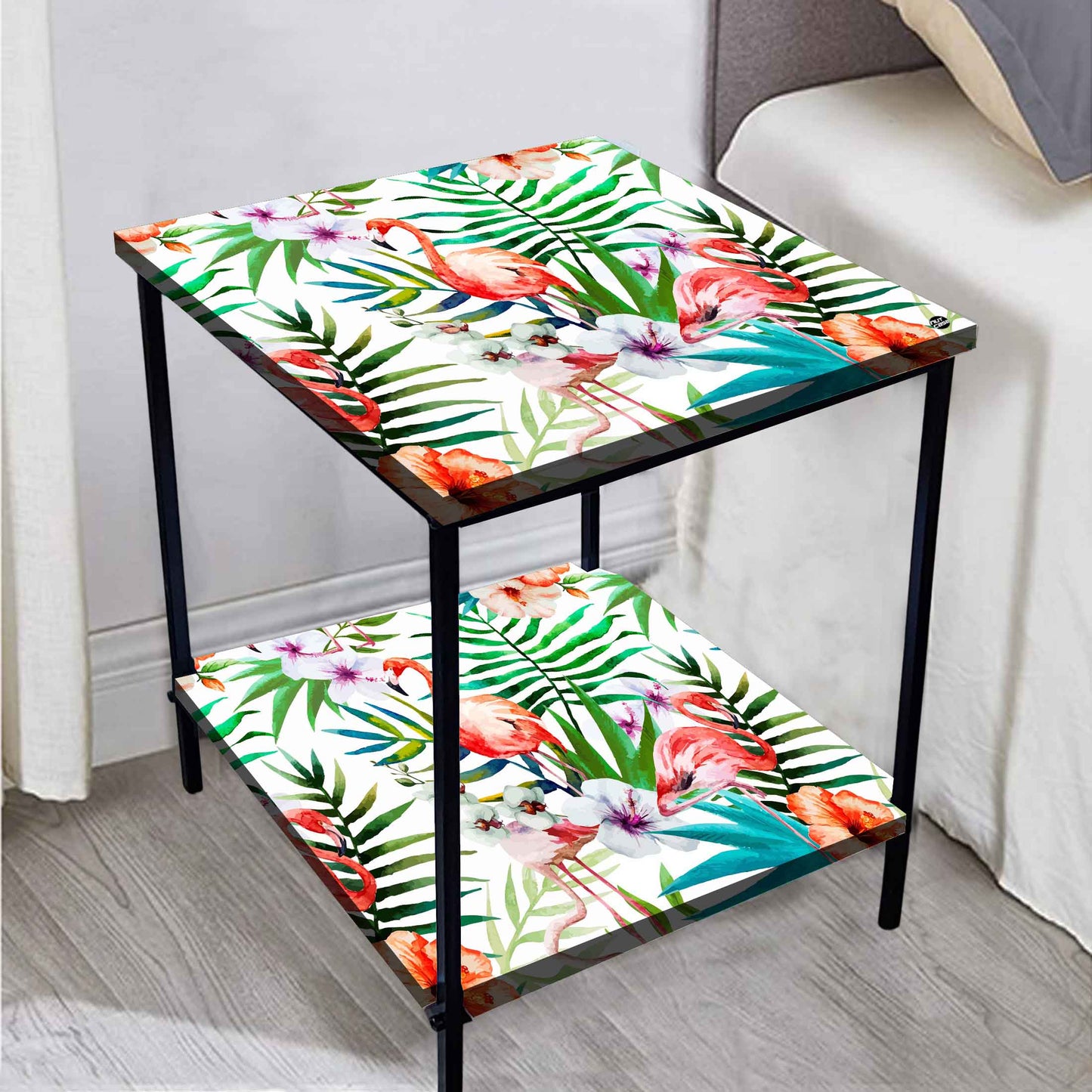 Small Bedside Table for Bedroom Living Room - Summer Tropical Design Nutcase