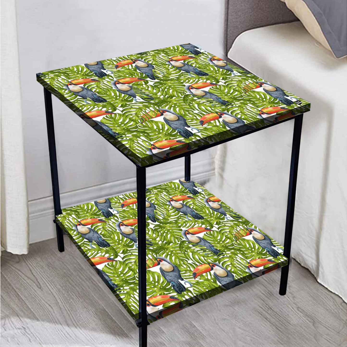 Small Bedside Table for Bedroom Living Room - Summer Tropical Design Nutcase