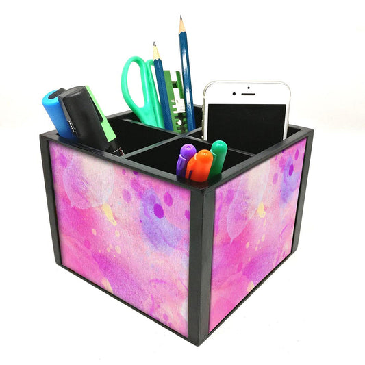 Desk Organizer For Stationery -  Mix Watercolor With Dots Nutcase