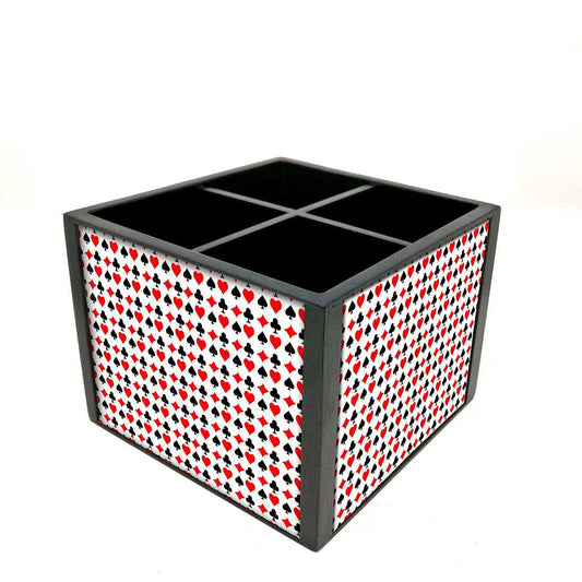 Desk Organizer For Stationery -  Playing Cards Nutcase