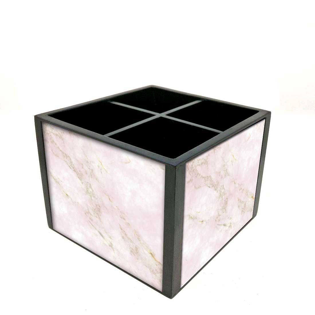 Desk Organizer For Stationery -  Pink Marble Nutcase