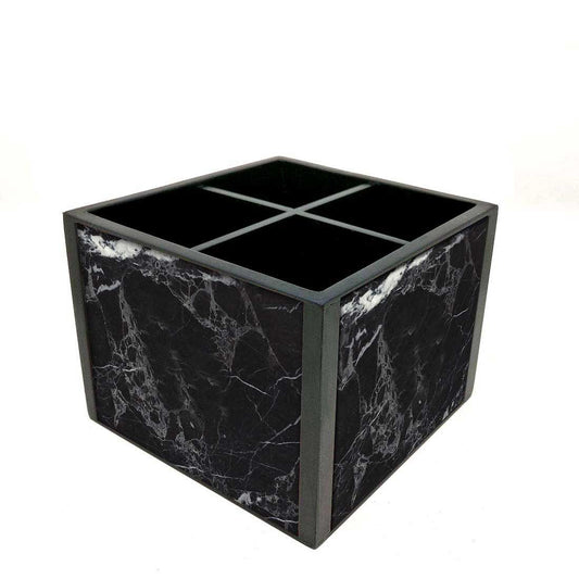 Desk Organizer For Stationery -  Black Marble Nutcase