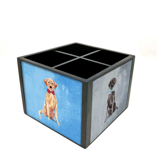 Desk Organizer For Stationery -  Cute Hipster Lab Dogs Nutcase