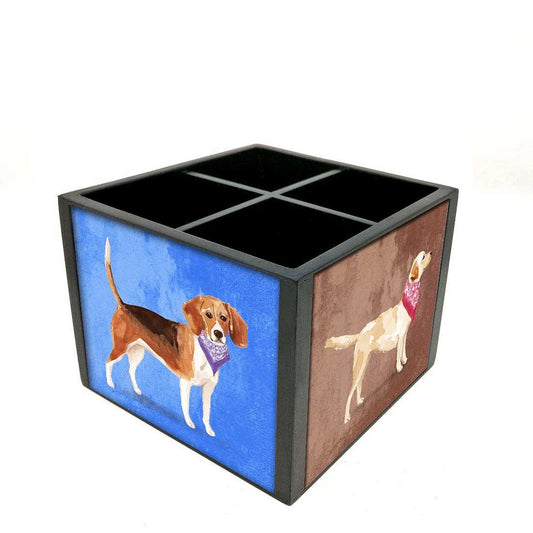 Desk Organizer For Stationery -  Cute Smart Dogs Nutcase