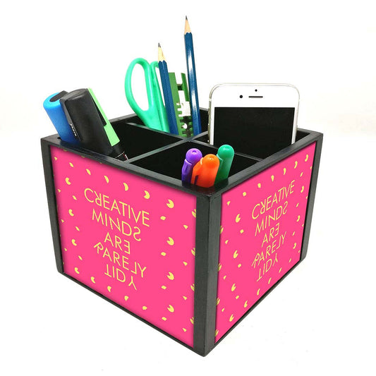 Desk Organizer For Stationery -  Creative Mind Pink Nutcase