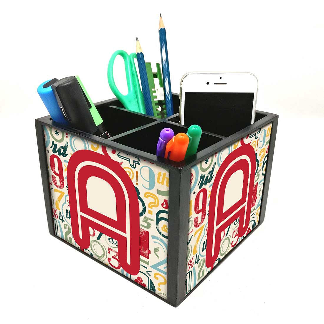 Desk Organizer For Stationery -  Letter A Nutcase