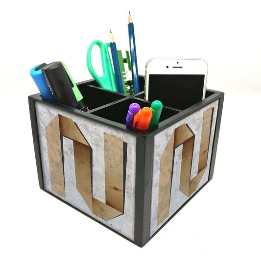 Desk Organizer For Stationery -  Letter N Nutcase