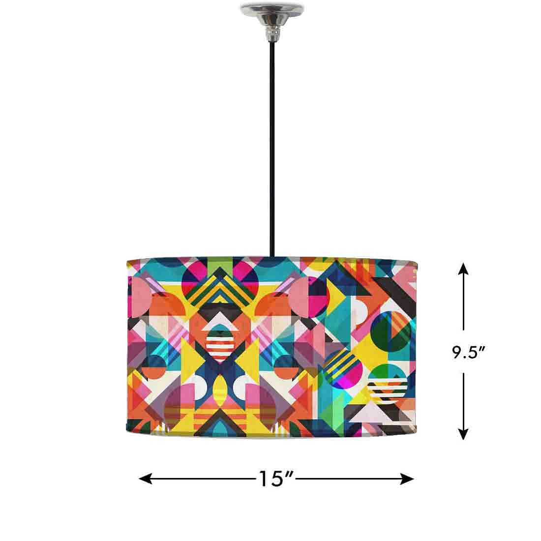 Ceiling Lamp Hanging Drum Lampshade - Mulicolour ply Nutcase