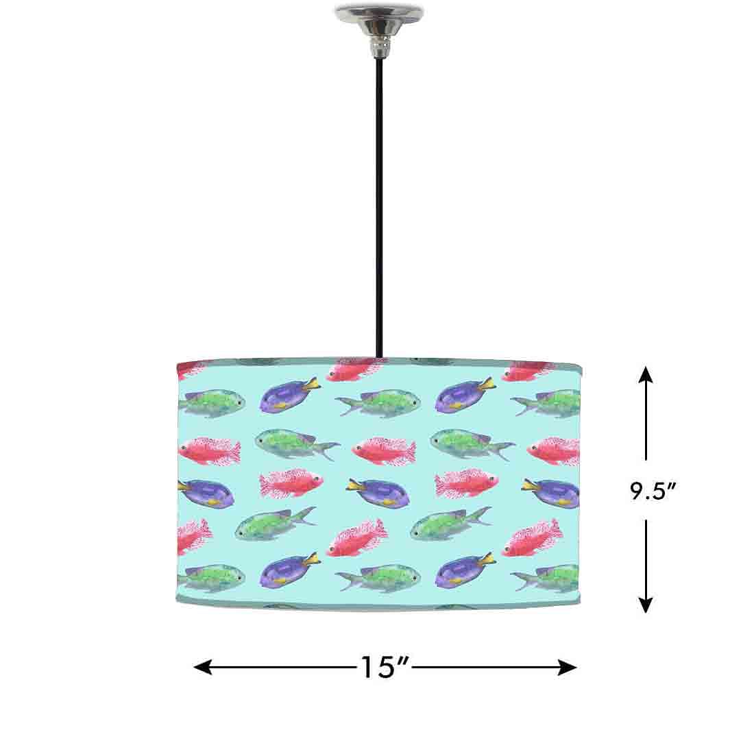 Ceiling Lamp Hanging Drum Lampshade - Sweet Fishes Nutcase