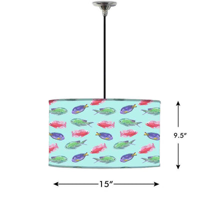 Ceiling Lamp Hanging Drum Lampshade - Sweet Fishes Nutcase