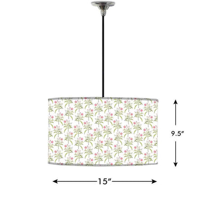 Ceiling Lamp Hanging Drum Lampshade - Flowers Pattern Nutcase