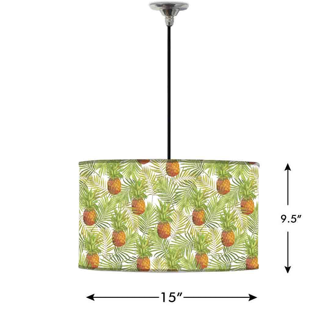 Ceiling Lamp Hanging Drum Lampshade - Tropical Pineapples Nutcase