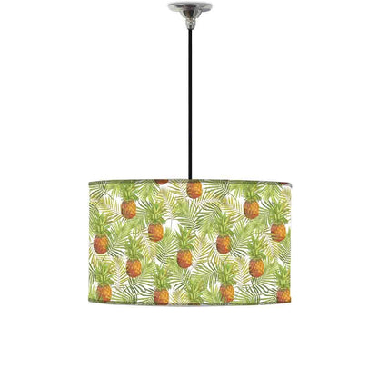 Ceiling Lamp Hanging Drum Lampshade - Tropical Pineapples Nutcase