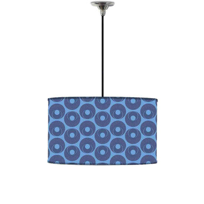 Ceiling Lamp Hanging Drum Lampshade - Blue Retro Pattern Nutcase