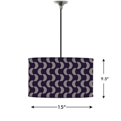 Ceiling Lamp Hanging Drum Lampshade - Purple Retro Pattern Nutcase