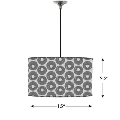 Ceiling Lamp Hanging Drum Lampshade - Grey Retro Art Nutcase