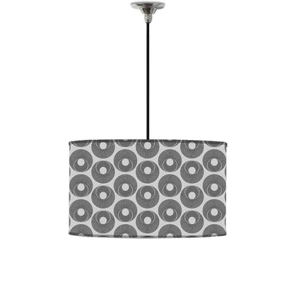 Ceiling Lamp Hanging Drum Lampshade - Grey Retro Art Nutcase