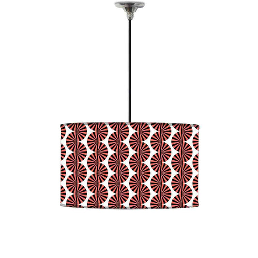 Ceiling Lamp Hanging Drum Lampshade - Brown Retro Art Nutcase