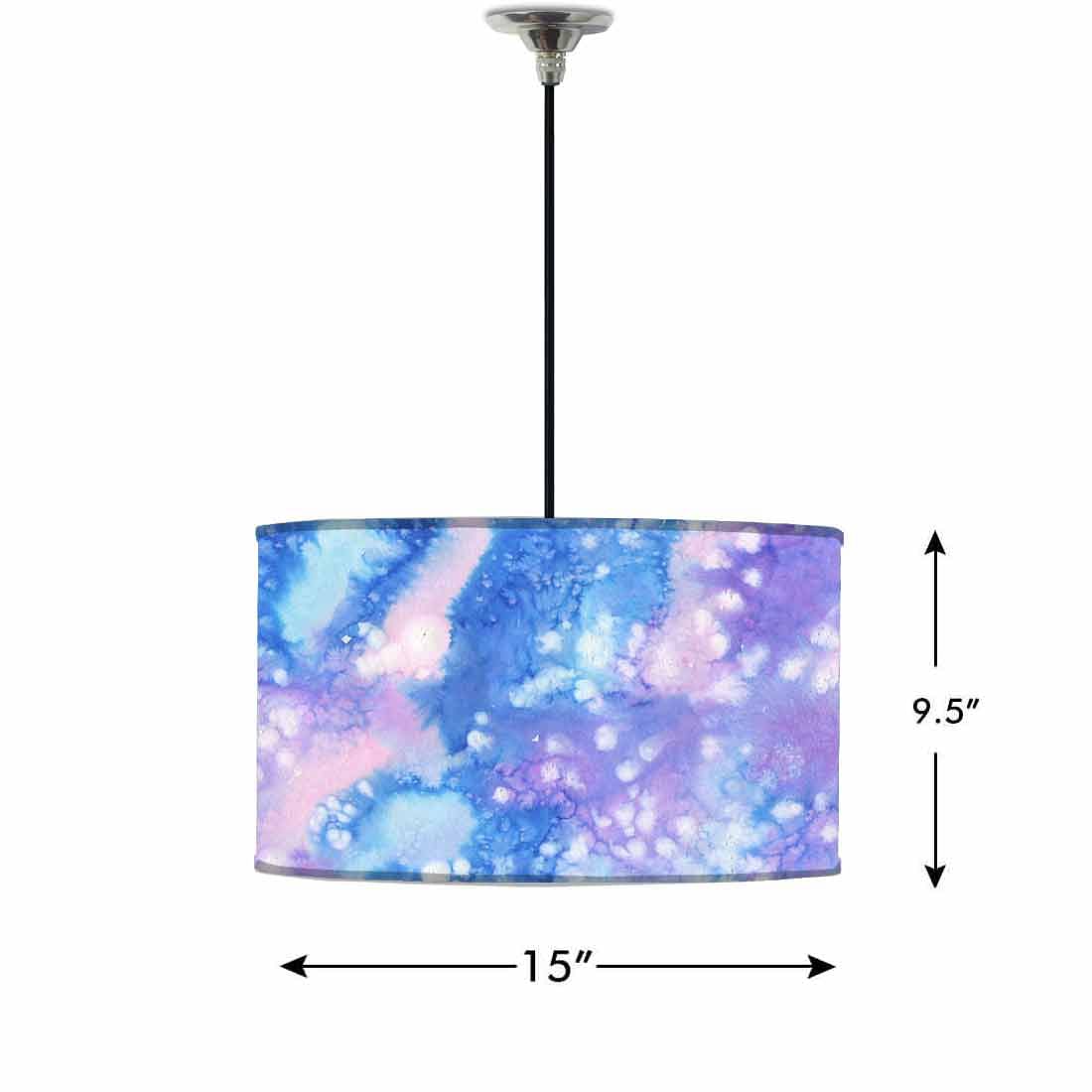 Ceiling Lamp Hanging Drum Lampshade - Arctic Space Purple Watercolor Nutcase