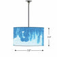 Ceiling Lamp Hanging Drum Lampshade - Arctic Blue Space Watercolor Nutcase