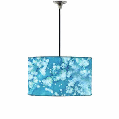 Ceiling Lamp Hanging Drum Lampshade - Arctic Space Light Blue Watercolor Nutcase