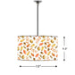 Ceiling Lamp Hanging Drum Lampshade - Orange Leaf Nutcase