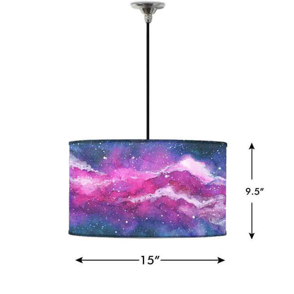 Ceiling Large Pendant Lighting Drum - Watercolor 0123 Nutcase