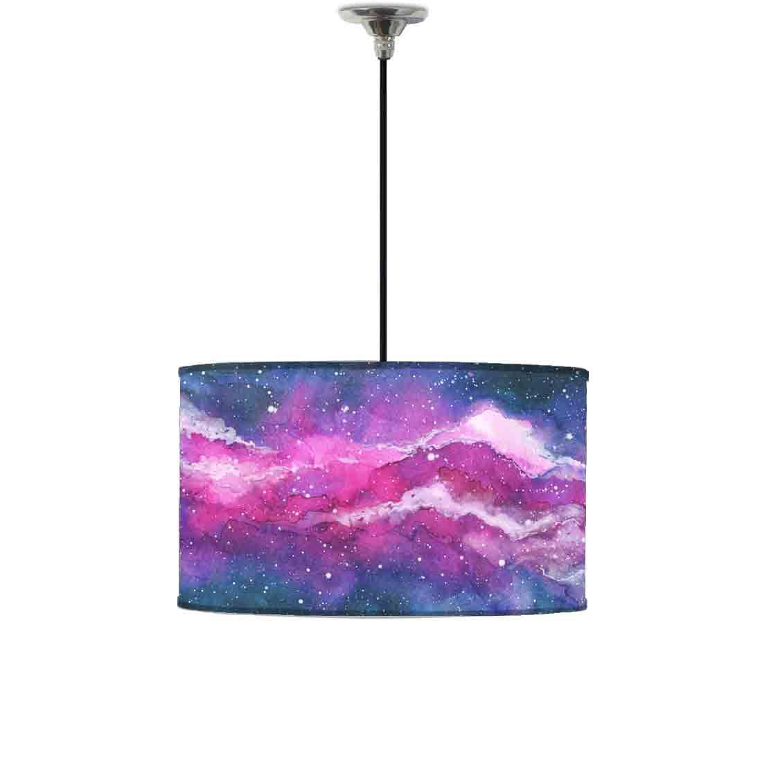 Ceiling Large Pendant Lighting Drum - Watercolor 0123 Nutcase