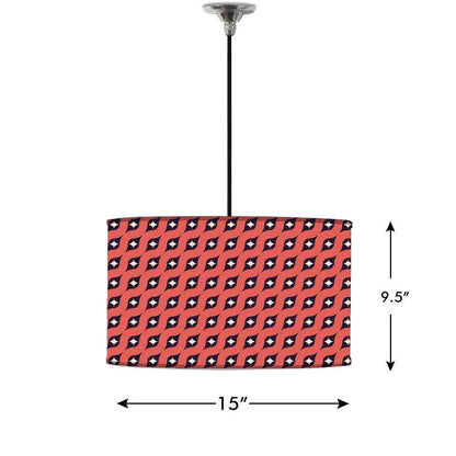 Ceiling Lamp Hanging Drum Lampshade - Peach Retro Collection Nutcase