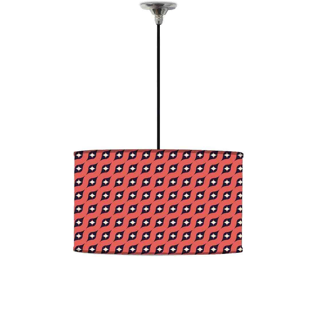 Ceiling Lamp Hanging Drum Lampshade - Peach Retro Collection Nutcase