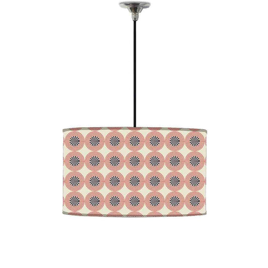 Ceiling Lamp Hanging Drum Lampshade - Retro Circle Pattern Nutcase