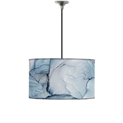 Ceiling Lamp Hanging Drum Lampshade - Gray Ink Watercolor Nutcase