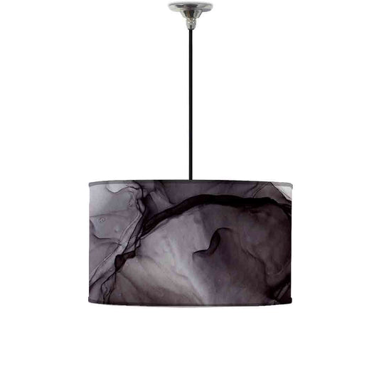 Ceiling Lamp Hanging Drum Lampshade - Black Ink Watercolor Nutcase