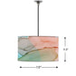 Ceiling Lamp Hanging Drum Lampshade - Ink Watercolor Shades Nutcase