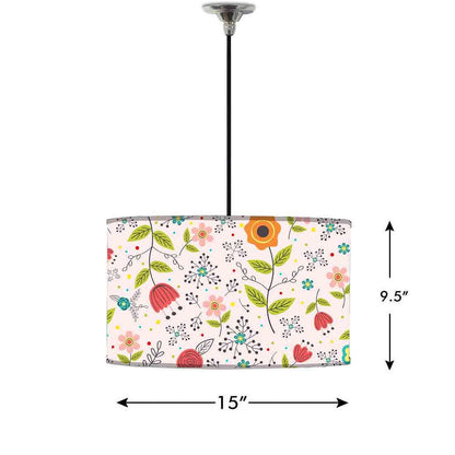 Ceiling Lamp Hanging Drum Lampshade - Spring Floral Nutcase