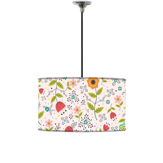 Ceiling Lamp Hanging Drum Lampshade - Spring Floral Nutcase