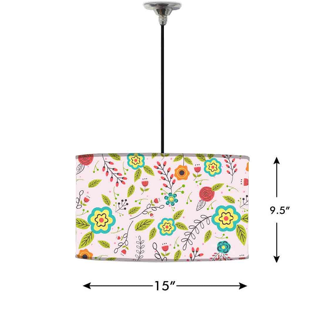 Ceiling Lamp Hanging Drum Lampshade - Flower Collection Nutcase