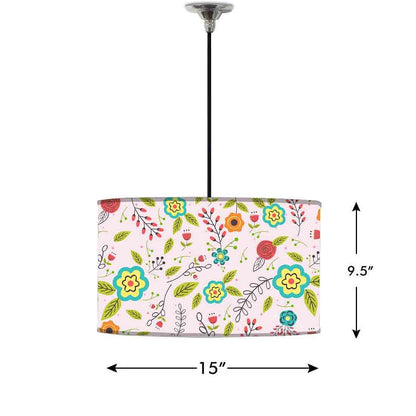 Ceiling Lamp Hanging Drum Lampshade - Flower Collection Nutcase