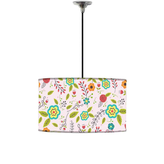 Ceiling Lamp Hanging Drum Lampshade - Flower Collection Nutcase