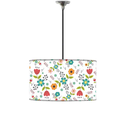Ceiling Lamp Hanging Drum Lampshade - Colorful Flower Collection Nutcase