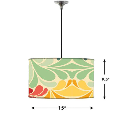 Ceiling Lamp Hanging Drum Lampshade - Retro Flower Nutcase