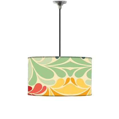 Ceiling Lamp Hanging Drum Lampshade - Retro Flower Nutcase