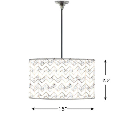 Ceiling Lamp Hanging Drum Lampshade - Marble Pastle Designer Nutcase