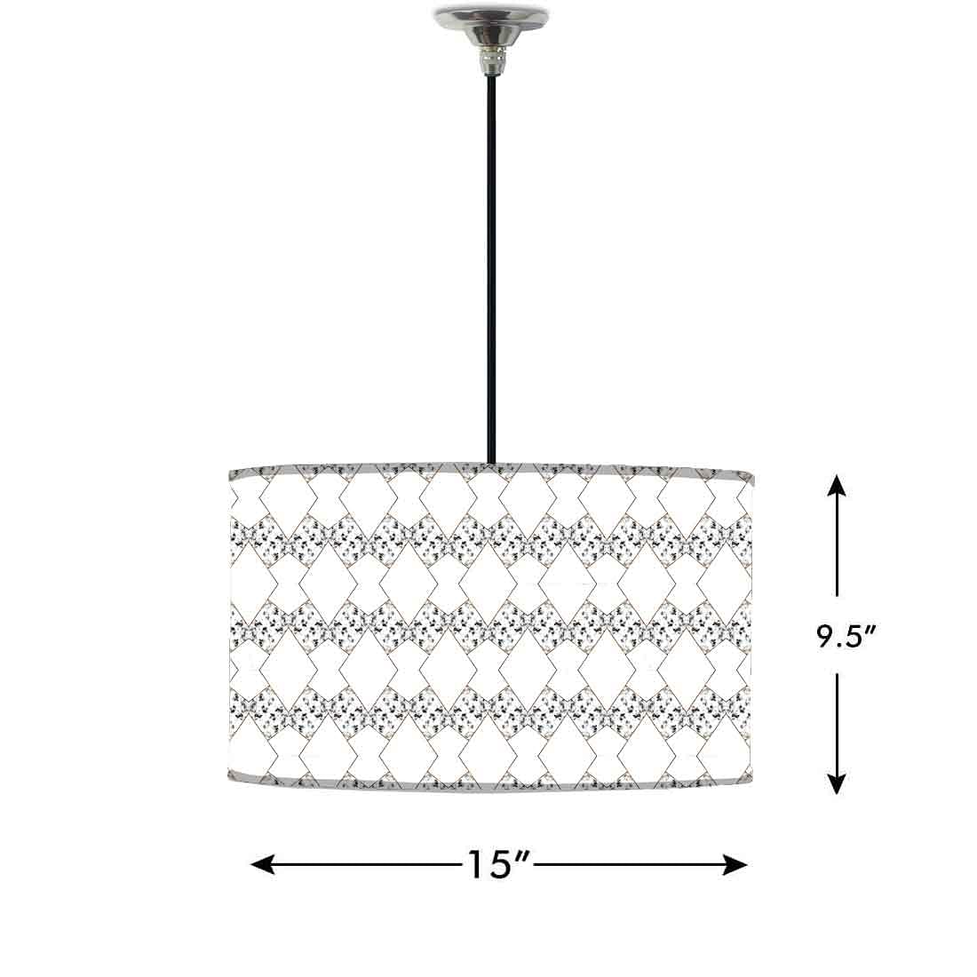 Ceiling Lamp Hanging Drum Lampshade - Black and White Nutcase